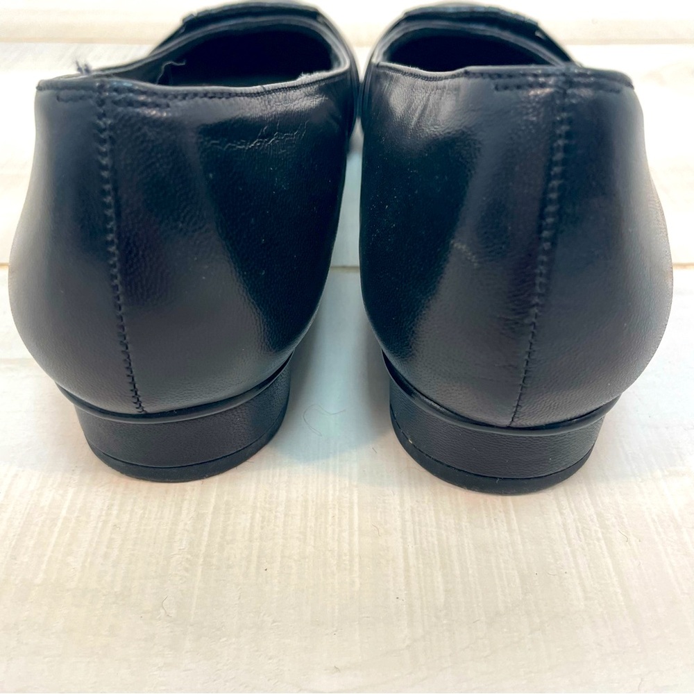Ros Hommerson Black Leather Flats, Sz 11N - Picture 5 of 7